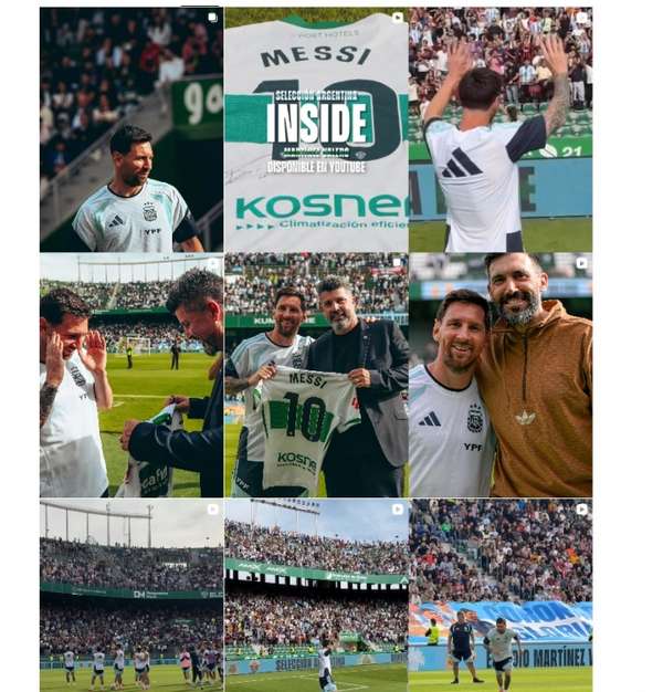 梅西引爆埃尔切！阿根廷公开训练吸引两万球迷，俱乐部社媒狂更16条