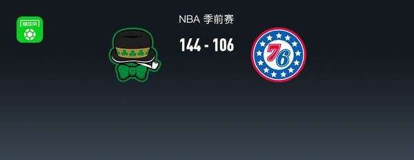 凯尔特人季前赛144比106大胜76人，普里查德25分7助攻